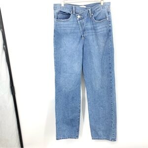 Just Black Denim JBD Women Size 29 Jeans Pants Crossover Waist Light Wash Cotton